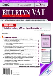 : Biuletyn VAT - e-wydanie – 18/2013