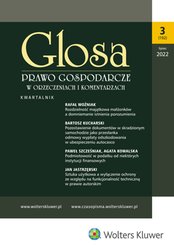 : Glosa - Prawo Gospodarcze w Orzeczeniach i Komentarzach - e-wydanie – 3/2022
