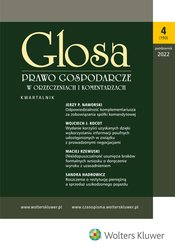 : Glosa - Prawo Gospodarcze w Orzeczeniach i Komentarzach - e-wydanie – 4/2022