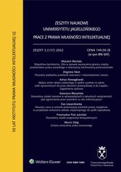 : Zeszyty Naukowe Uniwersytetu Jagiellońskiego. Prace z Prawa Własności Intelektualnej - e-wydanie – 3/2022