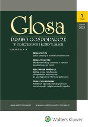 : Glosa - Prawo Gospodarcze w Orzeczeniach i Komentarzach - e-wydanie – 1/2023