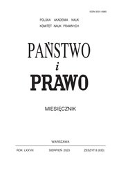 : Państwo i Prawo - e-wydanie – 8/2023