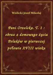 : Pani Orzelska. T. 1 : obraz z domowego życia Polaków w pierwszej połowie XVIII wieku - ebook
